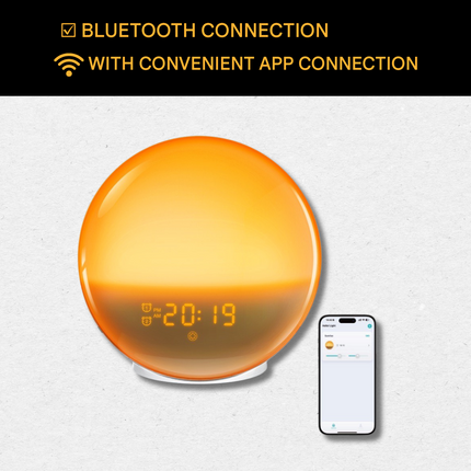Sunrise Alarm Clock, Digital Alarm Clock with FM Radio and App Control
