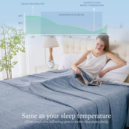 ChillWave | Cooling Blanket with Breathable Fabric | Lightweight & Soft for Hot Sleepers