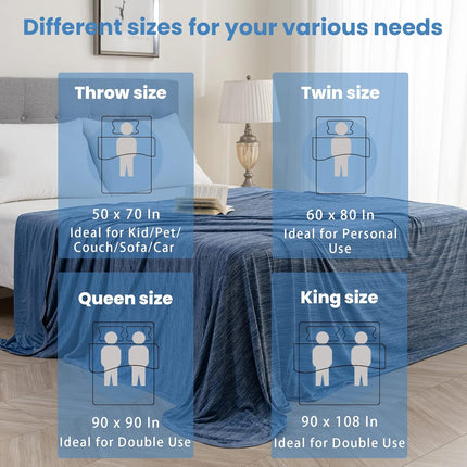 Cooling Blanket Collection | Soft Lightweight Summer Blanket for Hot Sleepers | Ideal for Night Sweats on Bed or Couch