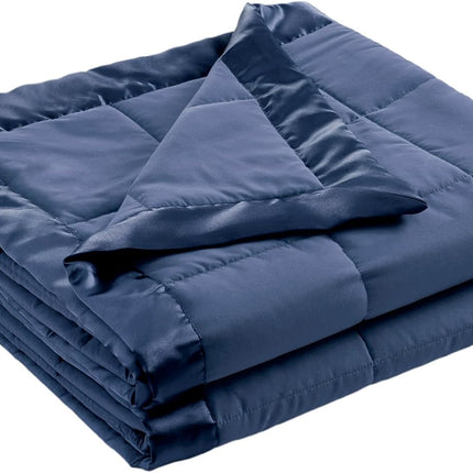 Windom Collection | Down Alternative Blanket with Moisture-Wicking Treatment | Lightweight & Soft Bed Cover for All Seasons, Satin Trim