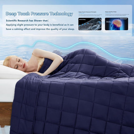 Cozy Comfort | Weighted Blanket with Cooling Microfiber | All-Season Softness for Ultimate Relaxation