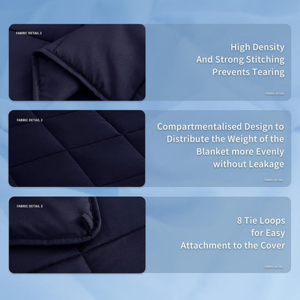 Cozy Comfort | Weighted Blanket with Cooling Microfiber | All-Season Softness for Ultimate Relaxation