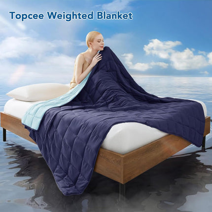 Cozy Comfort | Weighted Blanket with Cooling Microfiber | All-Season Softness for Ultimate Relaxation