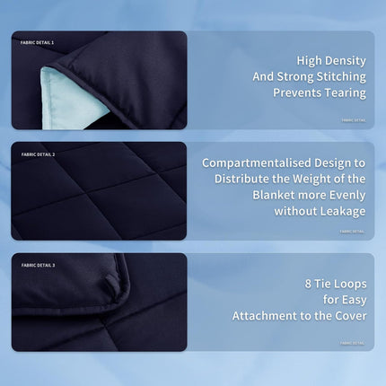 Cozy Comfort | Weighted Blanket with Cooling Microfiber | All-Season Softness for Ultimate Relaxation