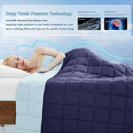 Cozy Comfort | Weighted Blanket with Cooling Microfiber | All-Season Softness for Ultimate Relaxation