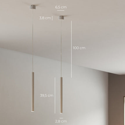 LED Ceiling Light Fixture, Minimalist Aluminum Hanging Light for Dining Table