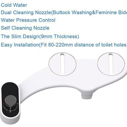 Non Electric Bidet Attachment for Toilet, Portable Bidet with Self Cleaning Nozzle – image 7