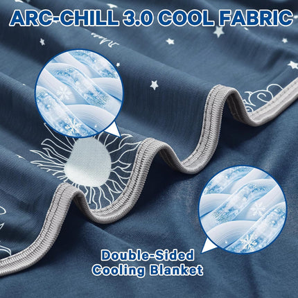 Cozy Comfort | Cooling Blanket with Double-Sided Fabric | Lightweight Summer Blanket for Hot Sleepers and Travel