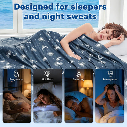 Cozy Comfort | Cooling Blanket with Double-Sided Fabric | Lightweight Summer Blanket for Hot Sleepers and Travel