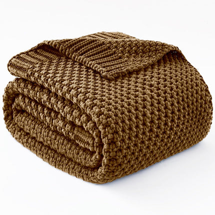 Cozy Comfort | Knitted Weighted Blanket with Cooling Microfiber | All-Season Softness for Ultimate Relaxation