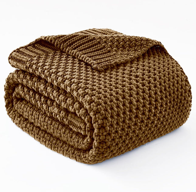 Cozy Comfort | Knitted Weighted Blanket with Cooling Microfiber | All-Season Softness for Ultimate Relaxation