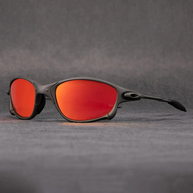 Polarized Sunglasses UV400, Sports Sunglasses with Square Metal Frame, Vintage Mirrored Sunglasses for Motorcycle_04