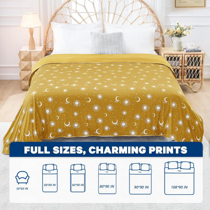 Cozy Comfort | Cooling Blanket with Double-Sided Fabric | Lightweight Summer Blanket for Hot Sleepers and Travel
