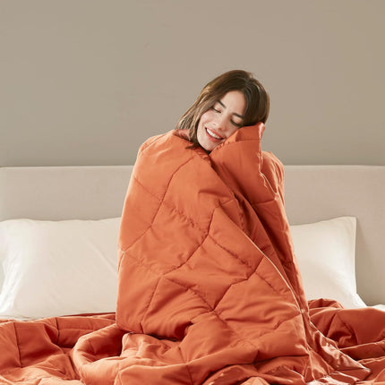 Windom Collection | Down Alternative Blanket with Moisture-Wicking Treatment | Lightweight & Soft Bed Cover for All Seasons, Satin Trim