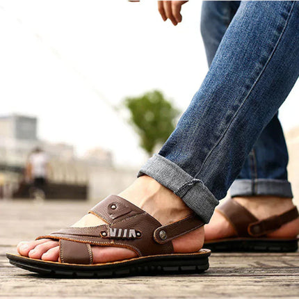 Comfort Sandals for Men, Adjustable Velcro Sandals for Walking