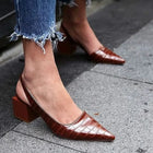 Black Heels for Women, Comfortable Heels with Arch Support, Brown Heels with Pointed Toe, Womens Dress Shoes for Work
