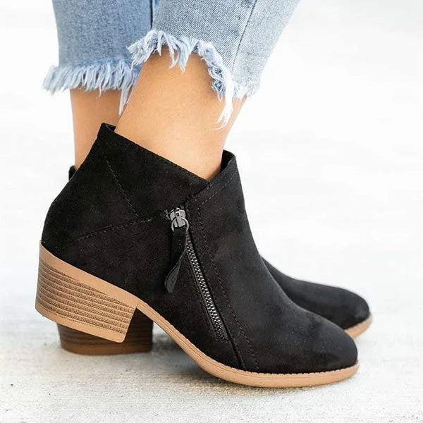 Womens Boots, Orthopedic Leather Ankle Boots with Arch Support