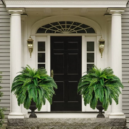 Artificial Boston Ferns Set of 18, Fake Ferns Outdoor – image 12