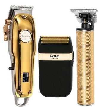 Hair Clippers for Men, Cordless Barber Clippers, Beard Trimmer with T Blade Outliner, Foil Shaver, Hair Clipper Set