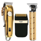 Hair Clippers for Men, Cordless Barber Clippers, Beard Trimmer with T Blade Outliner, Foil Shaver, Hair Clipper Set