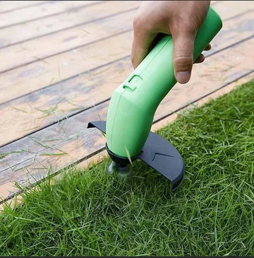Battery Powered Weed Eater, Mini Cordless Weed Wacker, Cordless Grass Trimmer, Grass Cutter with Adjustable Height
