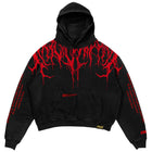 Oversized Hoodie for Men, Heavyweight Hoodie Fleece Lined, Graphic Hoodie with Death Metal Print, Oversized Sweatshirt