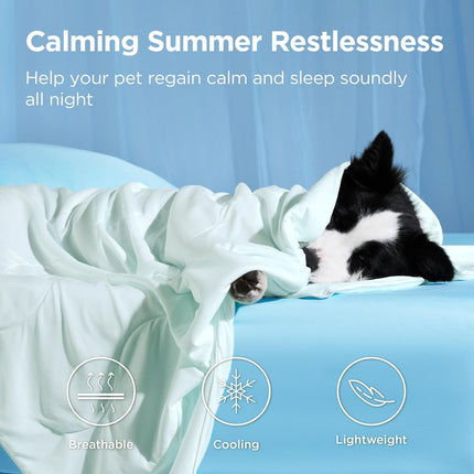 Cozy Paws | Cooling Blanket for Large Dogs with Breathable Air-Core Fill | Lightweight & Washable Dog Mat for Summer Comfort