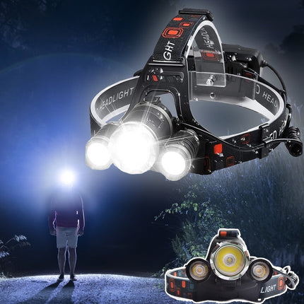 Rechargeable Headlamp, Professional LED Headlamp with 4 Lighting Modes, Super Bright Head Lamp for Outdoor and Fishing