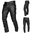 Genuine Leather Pants for Men, Black Leather Pants with Slim Fit – image 4