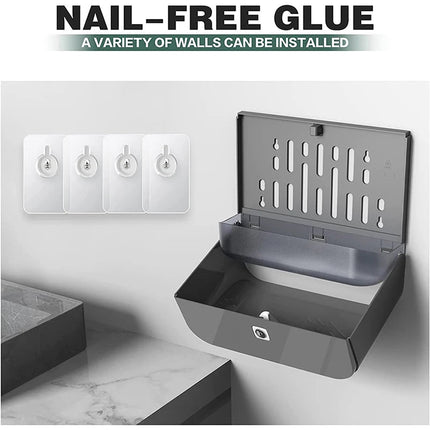 Paper Towel Holder Wall Mount, No Drill Bathroom Paper Towel Dispenser for Kitchen and Office