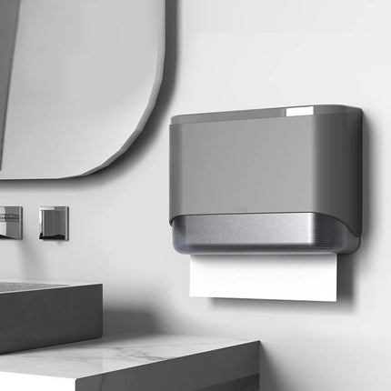 Paper Towel Holder Wall Mount, No Drill Bathroom Paper Towel Dispenser for Kitchen and Office, Hand Towel Holder