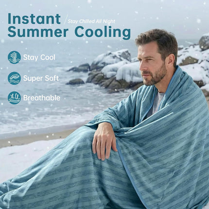 Chill Comfort | Cooling Blanket for Hot Sleepers with Arc-Chill Technology | Lightweight & Breathable Summer Throw for Travel and Outdoor Use