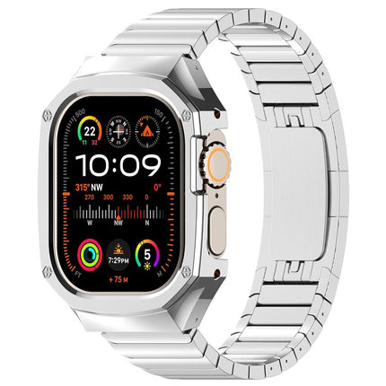 Apple Watch Band with Case, Stainless Steel Apple Watch Ultra Band for Ultra 2