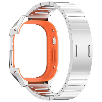 Apple Watch Band with Case, Metal iWatch Band with Butterfly Buckle