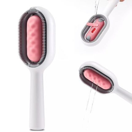 2-in-1 Pet Grooming Brush with Water Tank and Hair Removal | Efficient Cleaning for Cats and Dogs