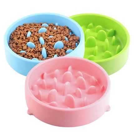 Pet Slow Food Bowl with Progressive Design | Reduces Choking and Digestive Issues for Cats and Dogs
