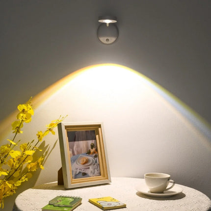 Motion Spotlight with 360° Rotation & Dimmable Features | Wireless LED Light for Versatile Indoor Illumination