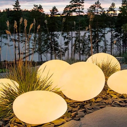 Cobblestone Garden Light with Remote Control | Weather-Resistant LED for Outdoor Ambiance