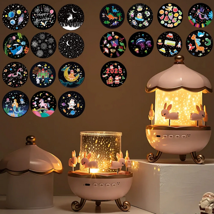 Projection Light with Fairy Tale Scenes & Lullabies | Soothing Night Sky for Kids' Bedtime Adventure