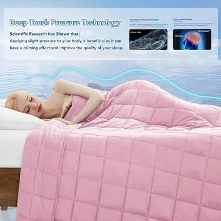 Cozy Comfort | Weighted Blanket with Cooling Microfiber | All-Season Softness for Ultimate Relaxation