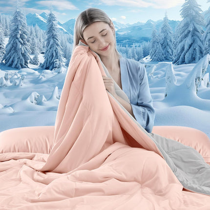 Cooling Comforter | Double-Sided Cooling Blanket for Hot Sleepers | Breathable Ice Fabric for Ultimate Comfort