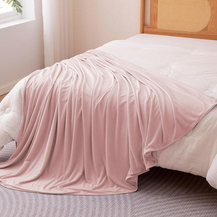 Cooling Comfort | Reversible Lightweight Blanket for Hot Sleepers | Soft Thin Throw for Bed & Couch