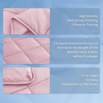 Cozy Comfort | Weighted Blanket with Cooling Microfiber | All-Season Softness for Ultimate Relaxation