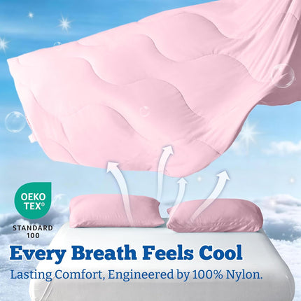 Cooling Comforter Set | Lightweight Cooling Blanket with Cooling Pillowcases | Moisture-Wicking Fabric for Hot Sleepers
