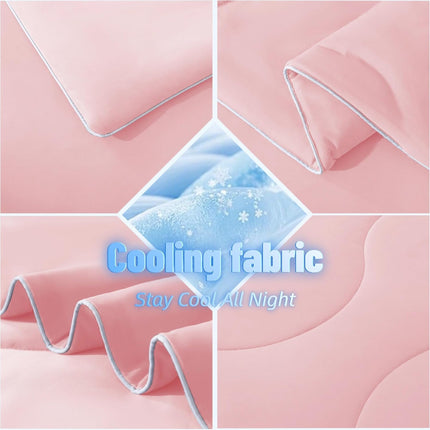 Cool Comfort | Cooling Comforter for Hot Sleepers with Breathable Fabric | Lightweight Summer Blanket for Night Sweats