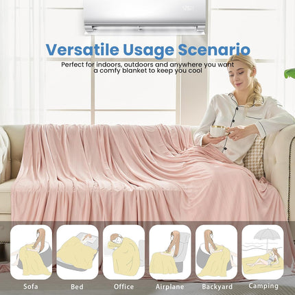 Cooling Blanket Collection | Soft Lightweight Summer Blanket for Hot Sleepers | Ideal for Night Sweats on Bed or Couch