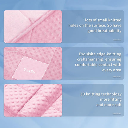 Cozy Comfort | Dots Weighted Blanket with Cooling Microfiber | All-Season Softness for Ultimate Relaxation