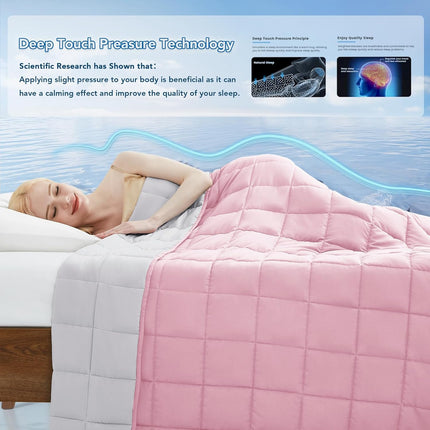 Cozy Comfort | Weighted Blanket with Cooling Microfiber | All-Season Softness for Ultimate Relaxation