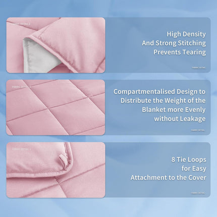 Cozy Comfort | Weighted Blanket with Cooling Microfiber | All-Season Softness for Ultimate Relaxation