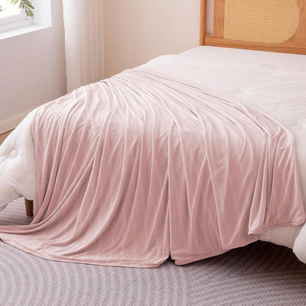 Cooling Comfort | Reversible Lightweight Blanket for Hot Sleepers | Soft Thin Throw for Bed & Couch